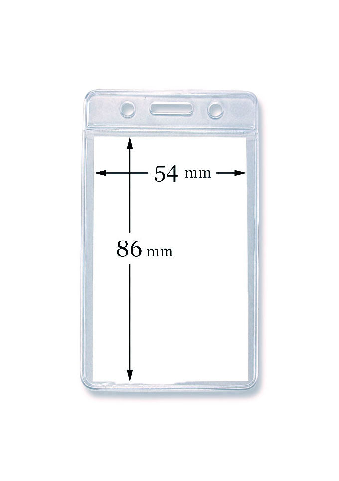 Kartenhalter, Ausweistasche, Ausweishülle, Ticketholder, ID- Kartenhalter, Ausweisetui, Klarsichtfolie, Befestigungssteg, Rundloch, Langloch, Ticket holder, Ticket Aufbewahrung, Tickethülle