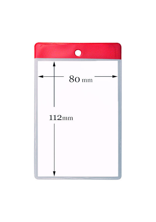 Kartenhalter, Ausweistasche, Ausweishülle, Ticketholder, ID- Kartenhalter, Ausweisetui, Klarsichtfolie, Befestigungssteg, Rundloch, Langloch, Ticket holder, Ticket Aufbewahrung, Tickethülle , auffallend, Befestigungssteg, farbig