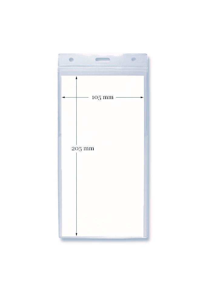 Kartenhalter, Ausweistasche, Ausweishülle, Ticketholder, ID- Kartenhalter, Ausweisetui, Klarsichtfolie, Befestigungssteg, Rundloch, Langloch, Ticket holder, Ticket Aufbewahrung, Tickethülle