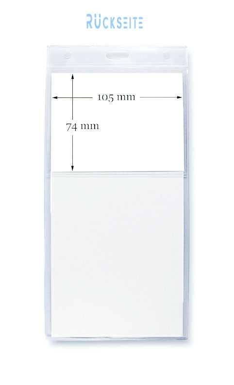 Ticketholder Doppelseite DIN A7 (105 x 205 mm) (74 x 105 mm)