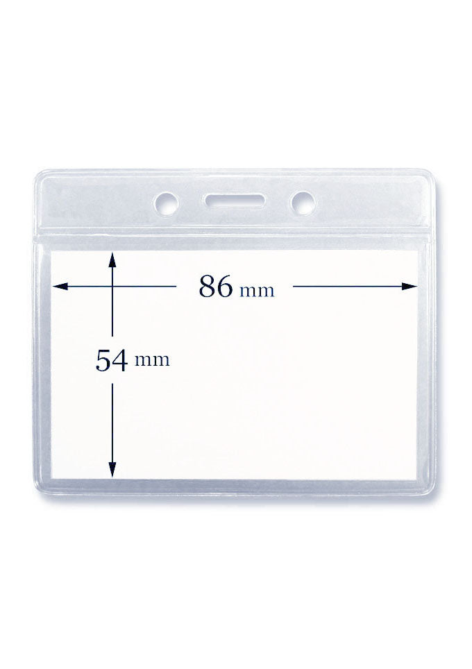 Kartenhalter, Ausweistasche, Ausweishülle, Ticketholder, ID- Kartenhalter, Ausweisetui, Klarsichtfolie, Befestigungssteg, Rundloch, Langloch, Ticket holder, Ticket Aufbewahrung, Tickethülle