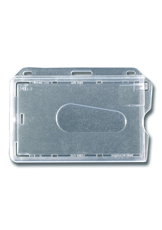 Kartenhalter, Ausweistasche, Ausweishülle, Ticketholder, ID- Kartenhalter, Ausweisetui, Klarsichtfolie, Befestigungssteg, Rundloch, Langloch, Ticket holder, Ticket Aufbewahrung, Tickethülle , Daumenausschub