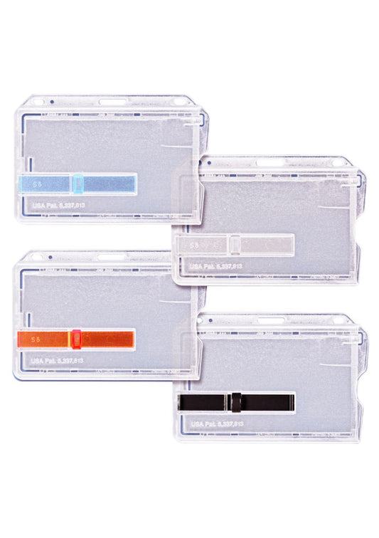 Kartenhalter transparent-matt mit Ausschieber