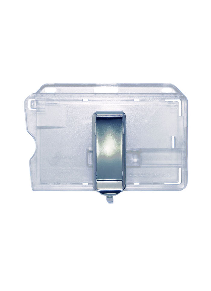 Kartenhalter, Kreditkartenformat, Clip, ID-Card holder, Kartenetui, Gürtel-Clip Metall, Logo Aufdruck