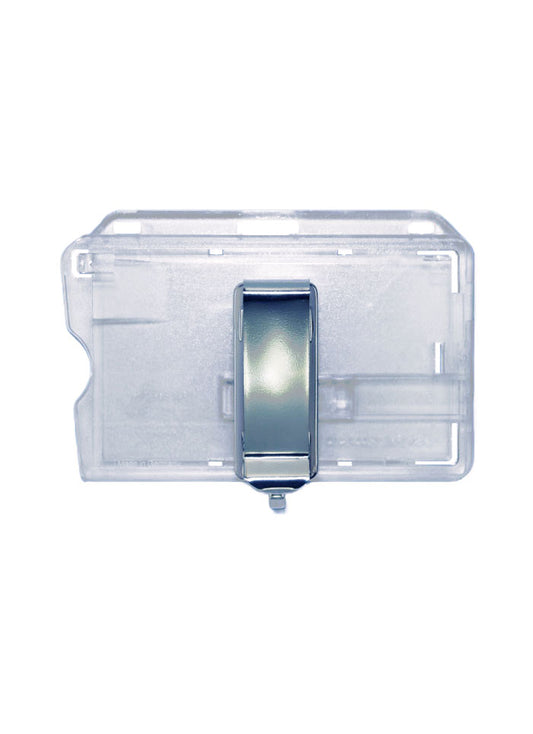 Kartenhalter, Kreditkartenformat, Clip, ID-Card holder, Kartenetui, Gürtel-Clip Metall, Logo Aufdruck