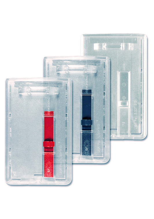 Kartenhalter, Ausweistasche, Ausweishülle, Ticketholder, ID- Kartenhalter, Ausweisetui, Klarsichtfolie, Befestigungssteg, Rundloch, Langloch, Ticket holder, Ticket Aufbewahrung, Tickethülle , Daumenausschub