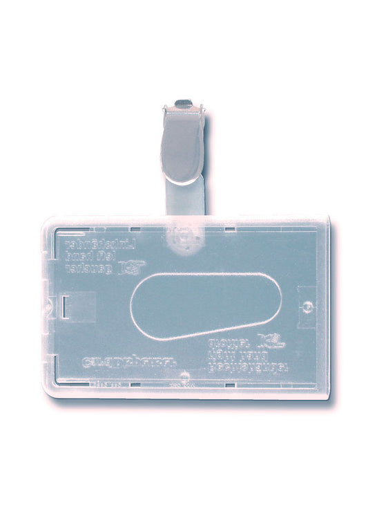 Kartenhalter, Ausweistasche, Ausweishülle, Ticketholder, ID- Kartenhalter, Ausweisetui, Klarsichtfolie, Befestigungssteg, Rundloch, Langloch, Ticket holder, Ticket Aufbewahrung, Tickethülle , Clipper, Büro, Taschenbefestigung, Daumenschub