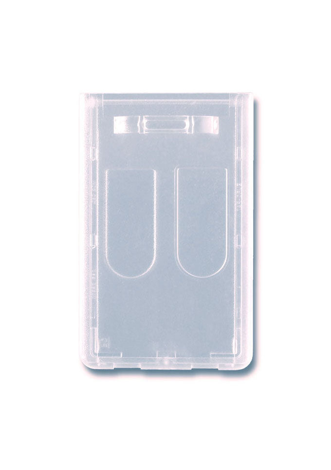 Kartenhalter, Ausweistasche, Ausweishülle, Ticketholder, ID- Kartenhalter, Ausweisetui, Klarsichtfolie, Befestigungssteg, Rundloch, Langloch, Ticket holder, Ticket Aufbewahrung, Tickethülle ,vertikal, Daumenausschub