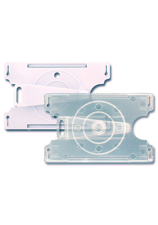 Kartenhalter, Ausweistasche, Ausweishülle, Ticketholder, ID- Kartenhalter, Ausweisetui, Klarsichtfolie, Befestigungssteg, Rundloch, Langloch, Ticket holder, Ticket Aufbewahrung, Tickethülle