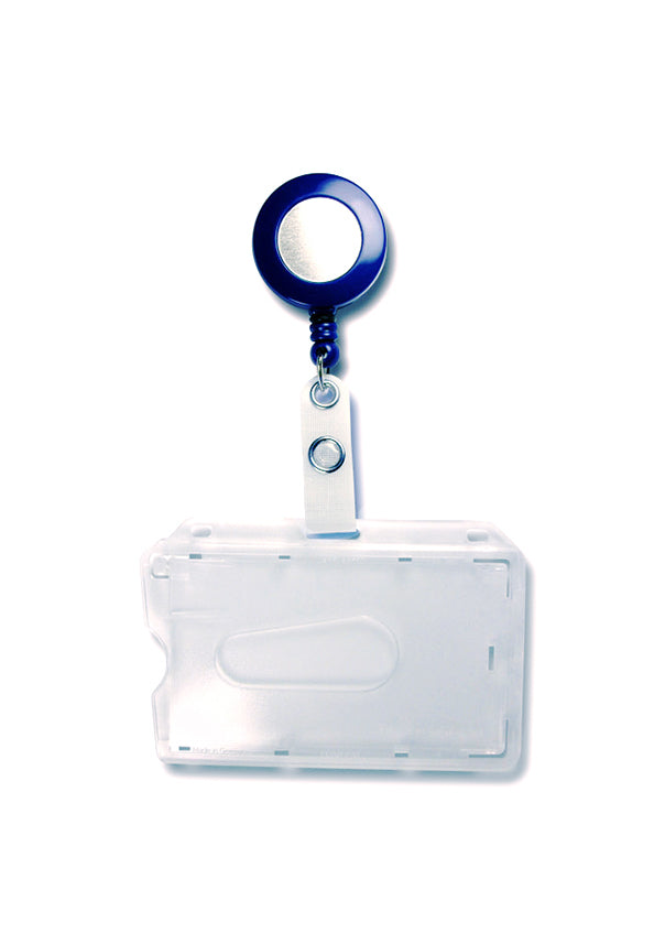 Jojo-Ausweishalter, Aufrollautomatik, textilverstärkte Lasche, Kartenhalter, Kreditkartenformat, Büro, Ausweisetui, Card holder, ID- Card Holder