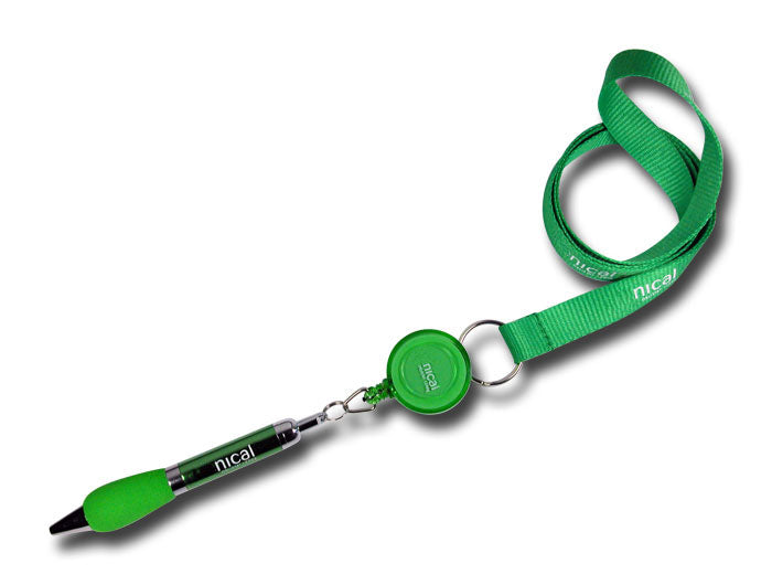 Umhängeband mit Aufroll-Jo-Jo + Kugelschreiber + Gürtelclip