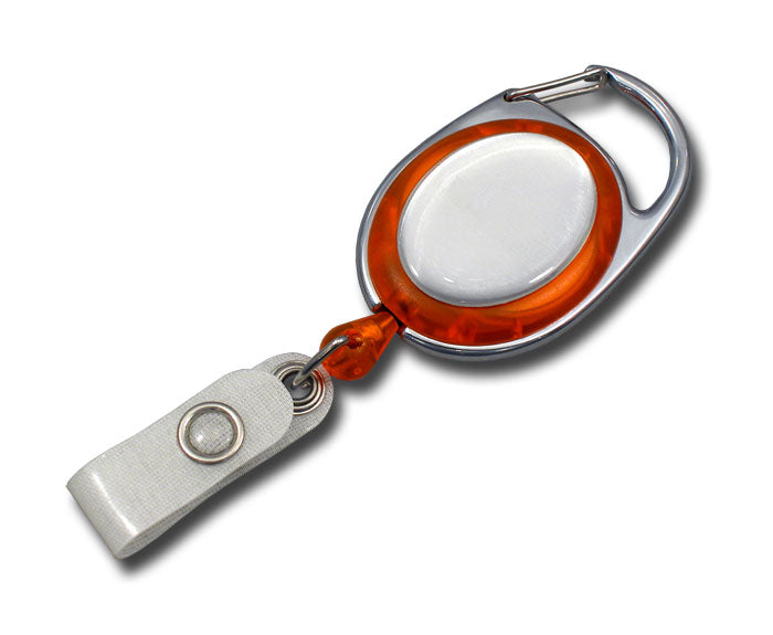 Jo-Jo-Ausweishalter mit Aufrollmechanismus, Gürtelclip + Ausweisbefestigung