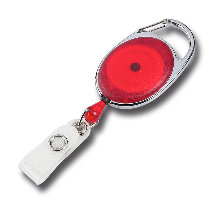 Jo-Jo-Ausweishalter mit Aufrollmechanismus, Gürtelclip + Ausweisbefestigung