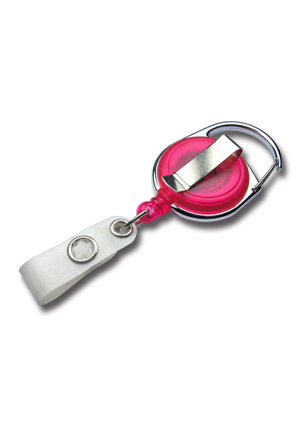 Ausweishalter in Pink mit Gürtelclip und Textilverstärkter Lasche