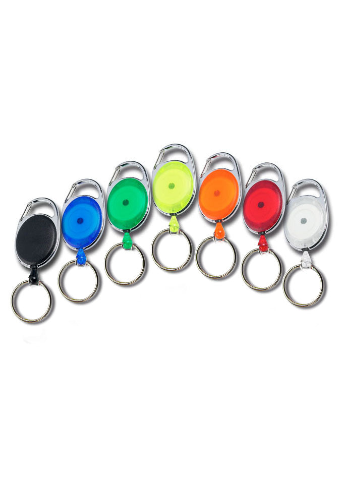 Kartenhalter mit Gürtelclip ausziehbarer Schnur +  Schlüsselring und Gürtelclip